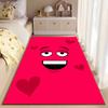 Funny Face with Hearts Carpet suitable as a non-slip mat for the living room or bedroom sofa