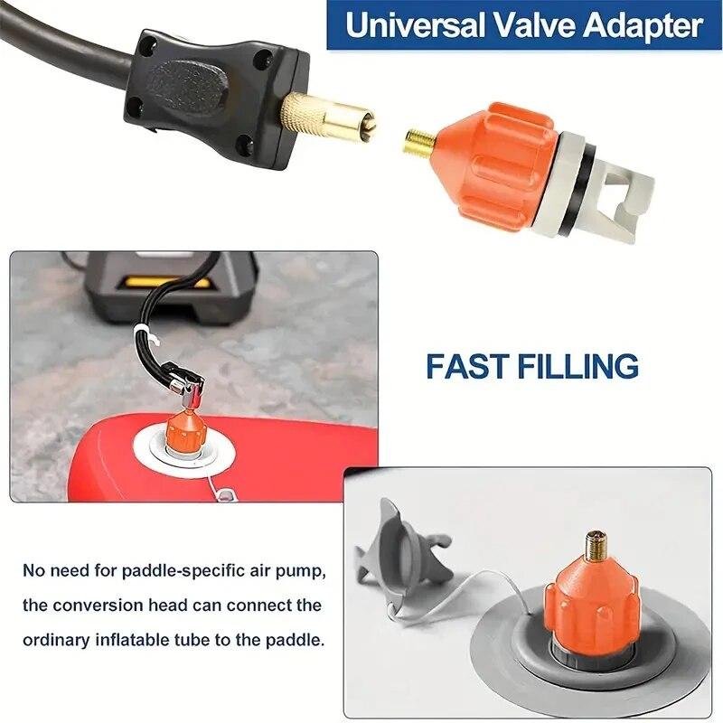 1pc Inflatable Boat SUP Pump Adaptor Air Pump Converter For Inflatable Kayak Rowing Boat Stand Up Paddle Board Air Valve Adaptor