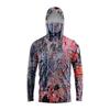 MALFC Hood Fishing Shirt Fishing Apparel Men Long Sleeve Fishing T Shirt UV Protection