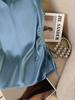 Women's V-Neck Satin T-Shirt - Summer 2026 Slim Fit, Plain Color, Short-Sleeved, Stylish Top