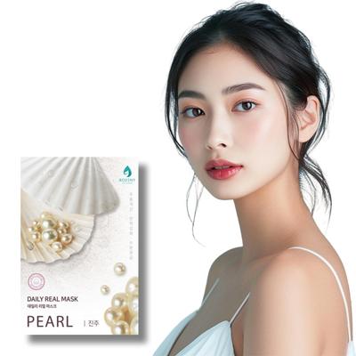 Roseny Real Pearl Mask Pack Daily Moisturizing Soothing Sheet Mask Wrinkle Improvement Functionality Test Completed, 1 Piece, 100 Pieces