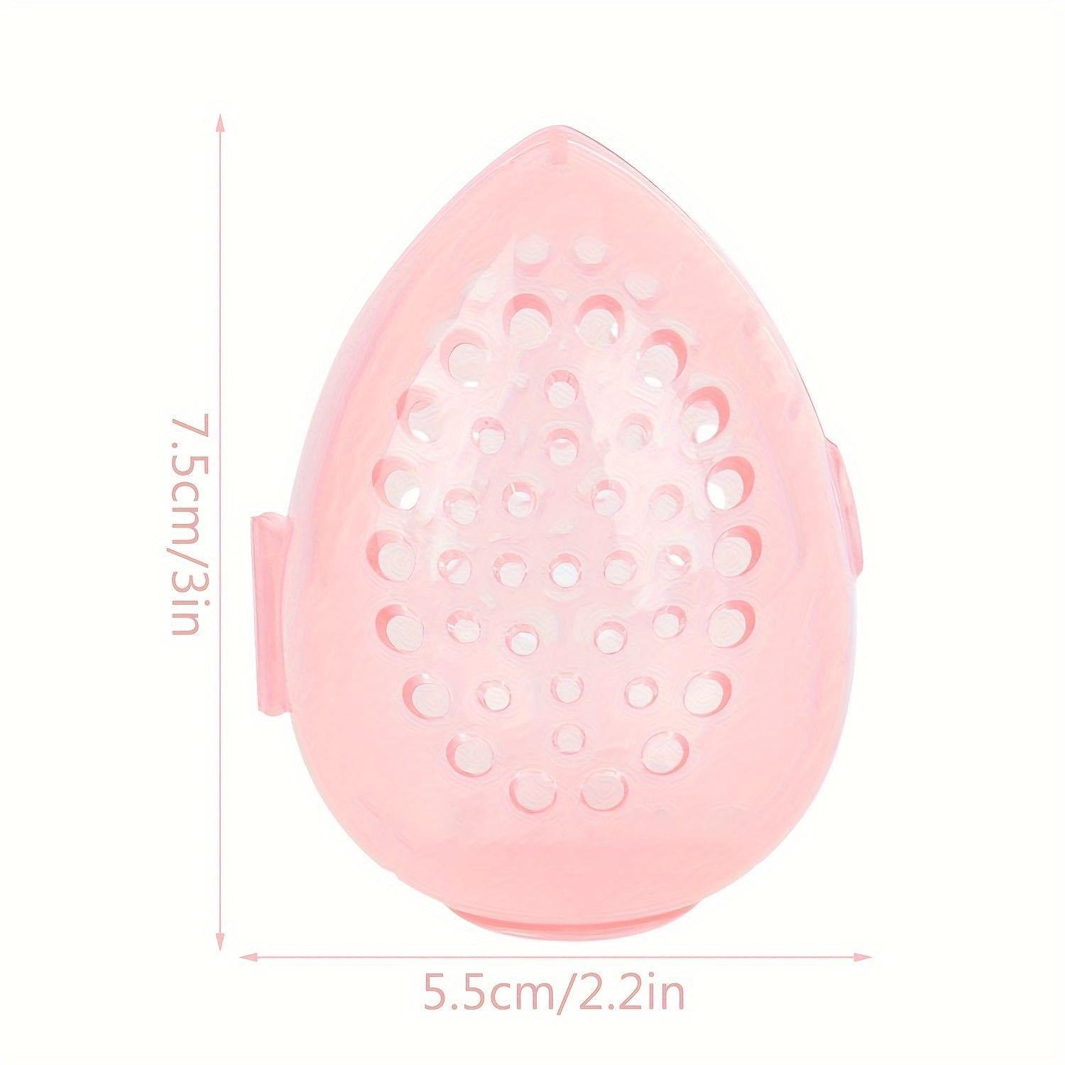 

8 шт. в упаковке, розовый футляр для косметических яиц, держатель для спонжа, органайзер для хранения косметических аксессуаров для женщин и девочек 8pcs