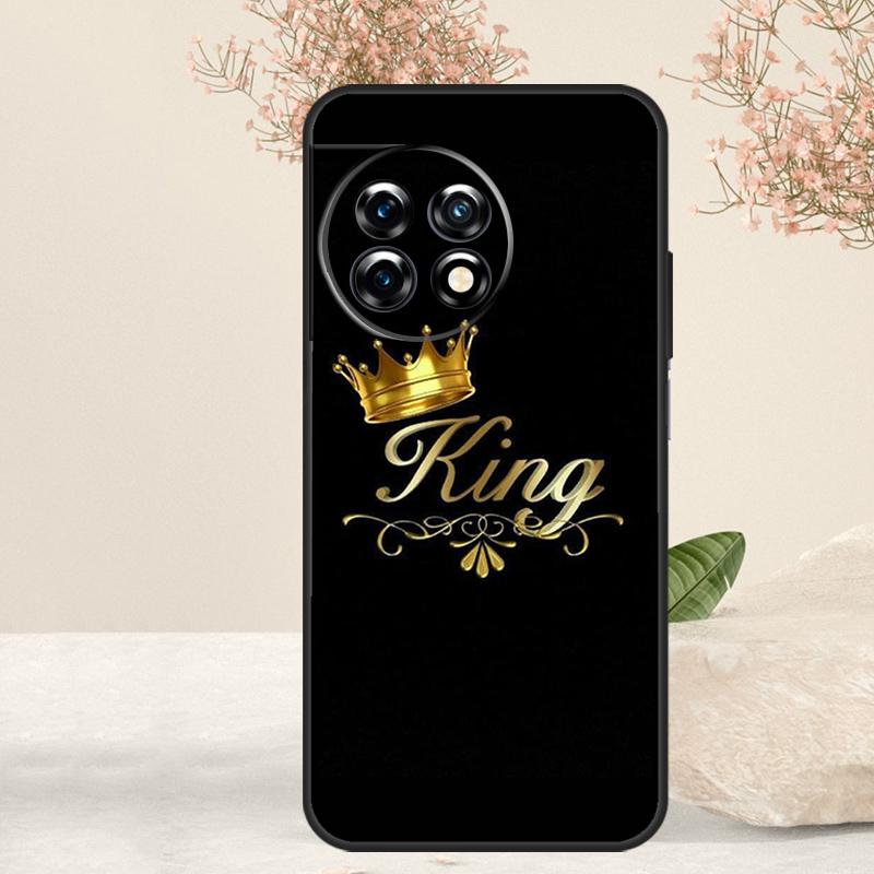 King Queen Couple Lovers Case For OnePlus 15 13 12 11 13T 13R 15R 10R 10T 8T 9 10 Pro Nord 5 CE 4 3 Lite N20 N30 Cover