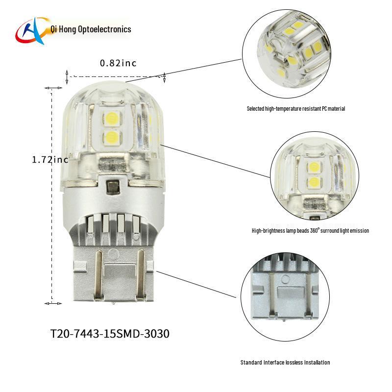 High Brightness Universal Car LED Brake Light Bulb W21/5W - Suitable for Taillights