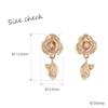 Disney Earrings Belle Beauty and the Beast Princess Rose Flower 10K Pink Gold Diamond Birthday Christmas DPRDS20023 [Disney]