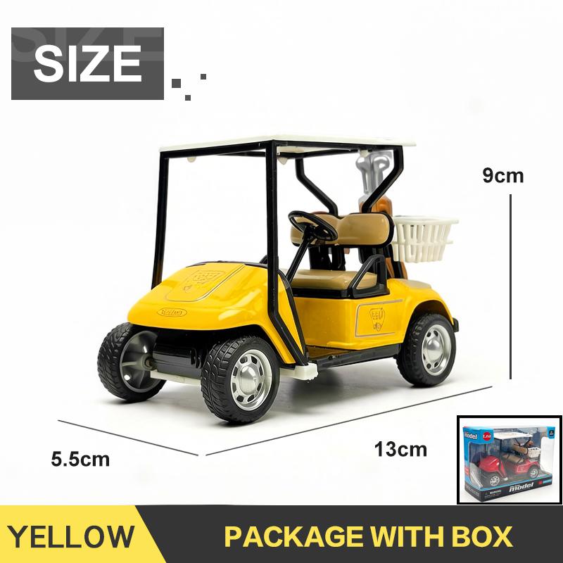 1:38 Alloy Vintage Diecast Golf Cart Buggy Shuttle Model Classic Pull Back Car Model Miniature Vehicle Replica Collection