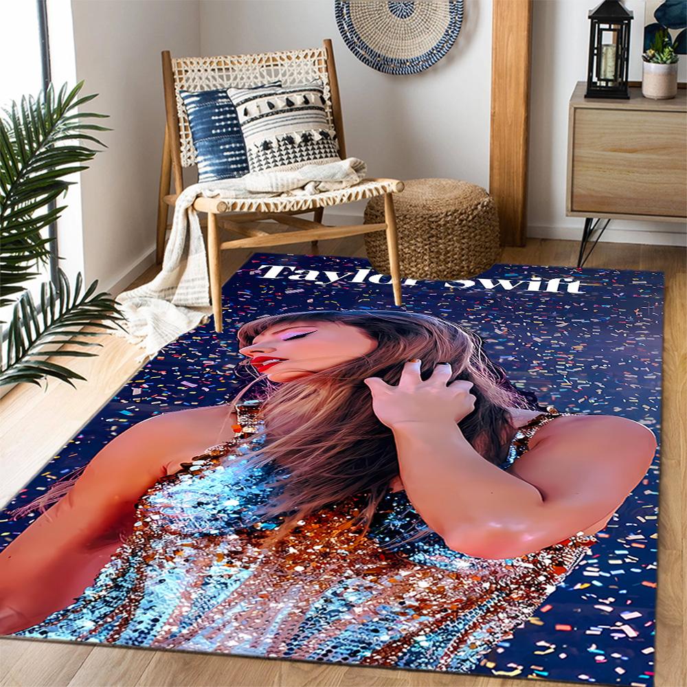 Taylor Swift's Glittery Performance Floor Mat Perfect for Decorate room Bedrooms Dining Room Playrooms Antislip Carpet Decorate Offices