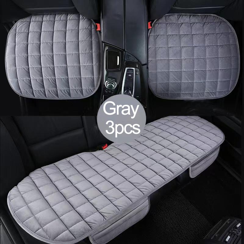 AUTO PLUS Universal Winter Warm Car Seat Cover Cushion Short Plush Seat Cushion Soft Chair Seat Cushion With Pocket
