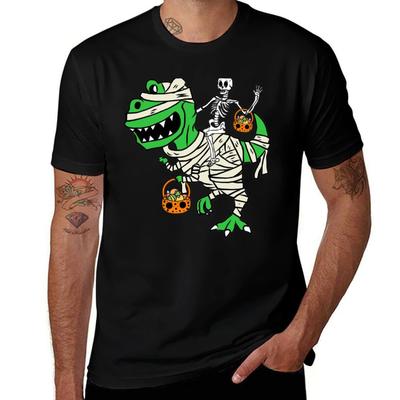 Skeleton Riding T Rex Halloween Boys Girls Kids Dinosaur Shirt Tyrannosaurus Rex Dinosaur Birthday Dinosaur Tshirt Dinos TShirt