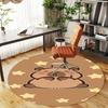 1PC Capybara Stars Cute Round Chair mat Area Rug - Non-Slip, Floor Mat for Office, Bedroom, home decor Christmas Gift c0528118