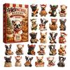 Christmas Advent Calendar 2026 Dog Calendar, 24-Day Acrylic Ornament Set with Mini Puppy Kids Gifts Figures, 2D Flat Tree Hanging Countdown