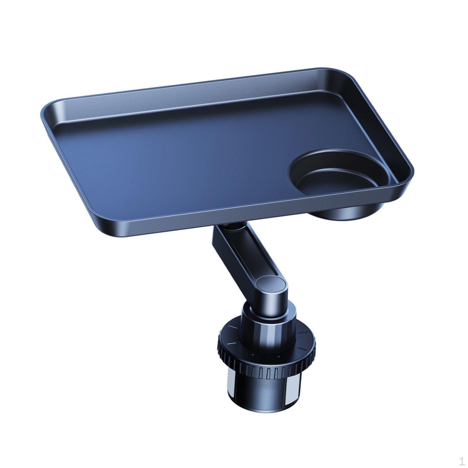 Car Cup Holder Tray Table Multifunctional Swivel Vehicle Easy Installation for Passengers,