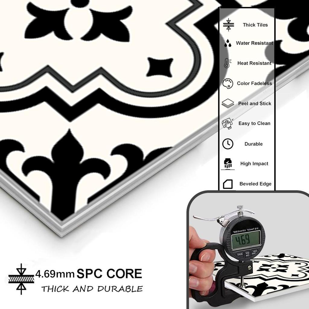 5Mm Thickened Waterproof And Non-Slip Wall Sticker Floor Sticker Imitation Tile Bedroom Living Room Decoration