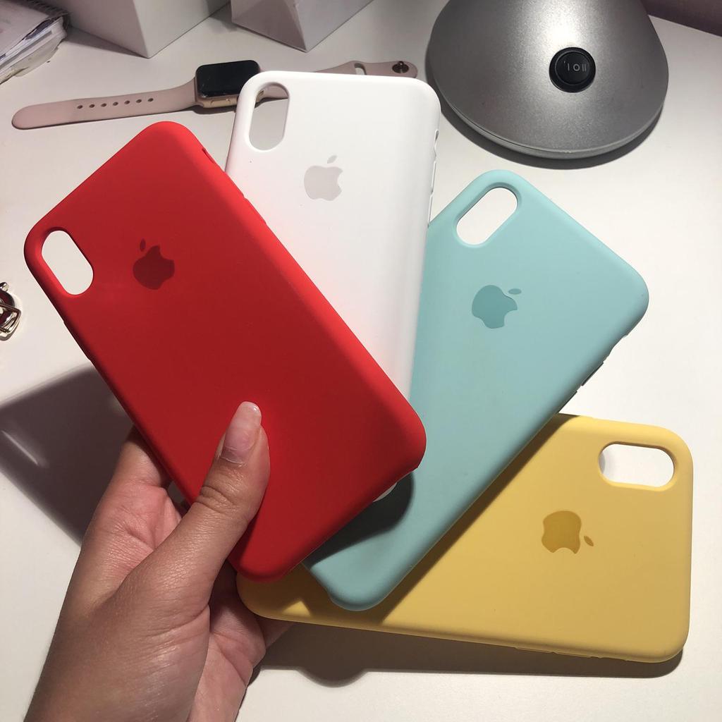 

Для iPhone 8Plus 7Plus 6Plus 6S 5S SE Оригинальный силиконовый корпус Обложка есть LOGO для iPhone XS XR XSMAX