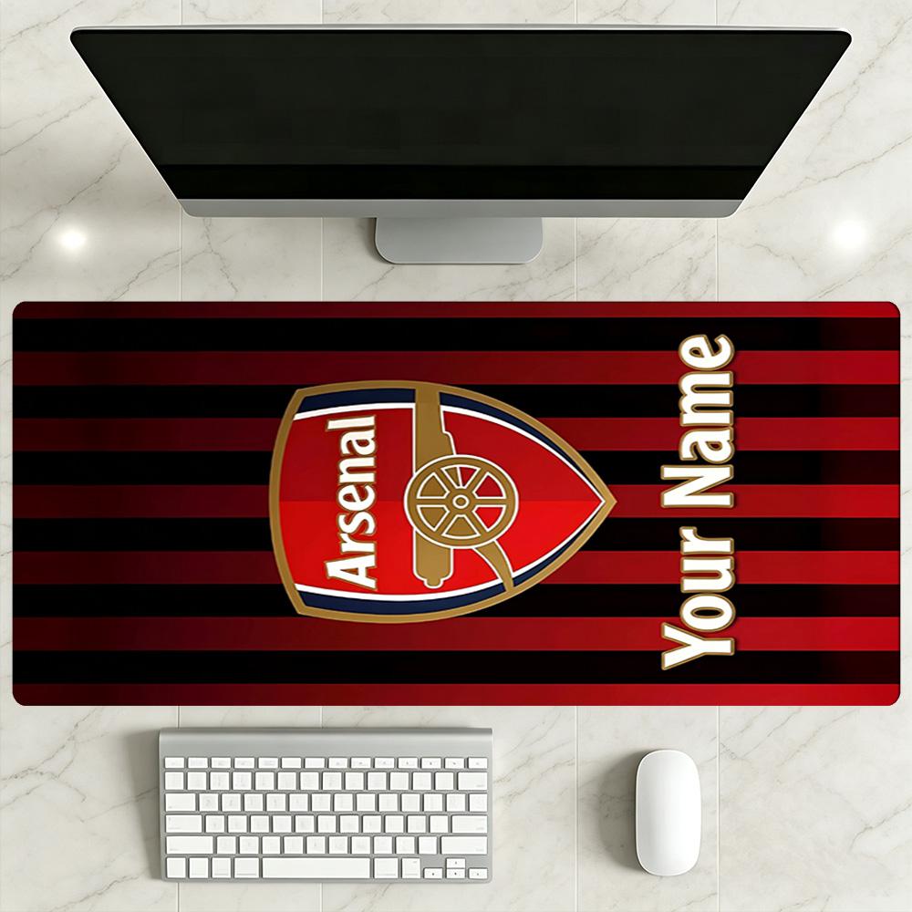Arsenal F.c. Personalized Text Mouse Pad Gamer Mousepad Computer Desk Mat Non-Slip Rubber Base Computer Decor Item Office Use