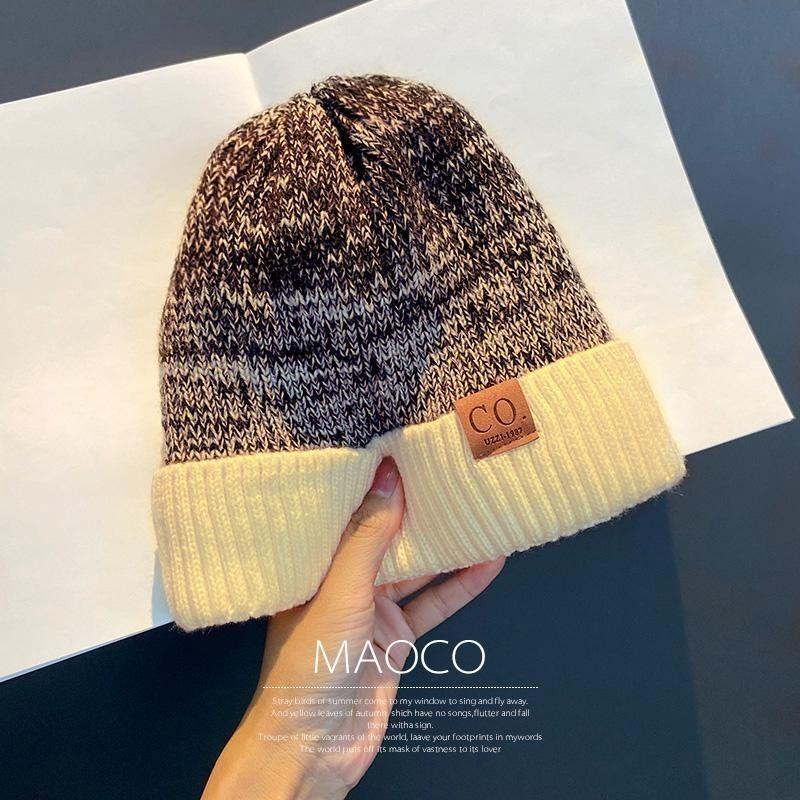 Hat Winter Cold Proof Knitted Hat Plus Velvet Thickened Warm Men's Wool Hat Cotton Hat Winter Riding Wind Proof Cold Hat