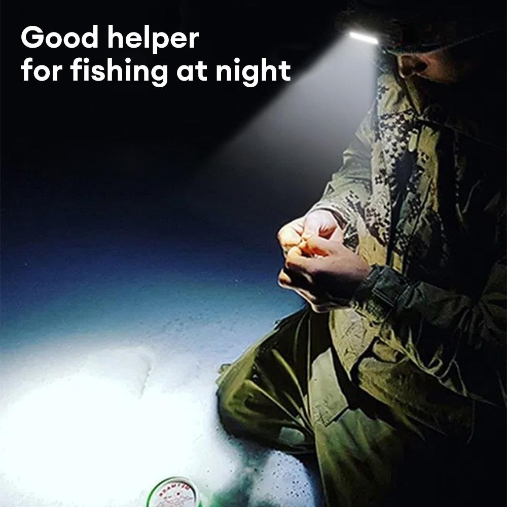 LED Headlamp Sensor Cap Clip Light USB Rechargeable Headlight Adjustable Lighting Angle Head Flashlight Camping Fishing Torch