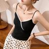 Gilet Sospensorio in Pizzo con Scollo a V per Donna in Estate Corto Vita Alta Sexy da Indossare Dentro e Fuori
