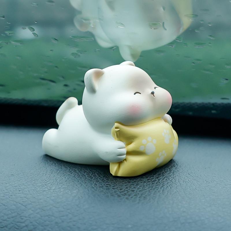 Adorno de Gato Mini para Coche Universal Tablero Consola Central Gato de Dibujos Animados Colgante Decorativo DIY Accesorios de Decoración para Coche Hogar