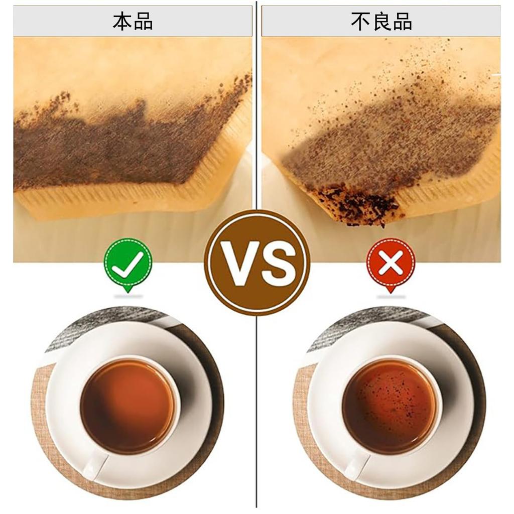 TRkin Coffee Filters, Conical Paper Filters, 1-2 Cups, 200 Filters (4 Packs of 50), Enhances Flavor, Brown