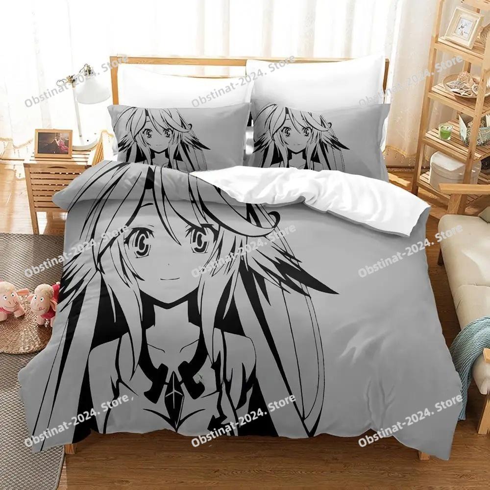 Neues Spiel No Game No Life Sora und Shiro Bettwäsche-Set Einzelbett Twin Full Queen King Size Bettwäsche-Set für Erwachsene Kinder Schlafzimmer Bettbezug-Sets