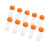 10pcs 5ml Plastic Frozen Test Tubes Vial Screw Seal Cap Pack Container with Silicone Gasket