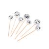 10Pcs 2/3Cm Shiny Mirror Balls Cake Topper Cupcake Toppers With Wooden Sticks Birthday Wedding Dance Party Cake Decoration