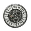 Moving Gears Wall Clock Rustic Industrial Oversized Wall Clock Heavy Duty for Living Room 7706