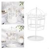 Rotary Jewelry Display Stand Organizer Necklace High Capacity Creative Metal Organize