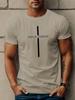 100 cotton Unisexs casual loose breathable and fashionable JESUS CHRIST letter pattern printed short sleeved round neck top