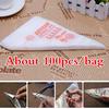New 100Pcs/Pack 3 Size Disposable Piping Bag Icing Fondant Cake Cream Decorating Pastry Tip Tool