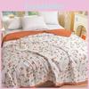 Summer Airy Lightweight Flower Printing Duvet With Quilting For Bedroom Student