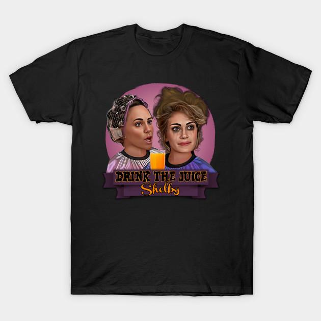 

Men Black Print T-shirt Steel Magnolias - Drink The Juice Shelby No-Cut Transfer Paper Print Cotton Tshirt S чорний