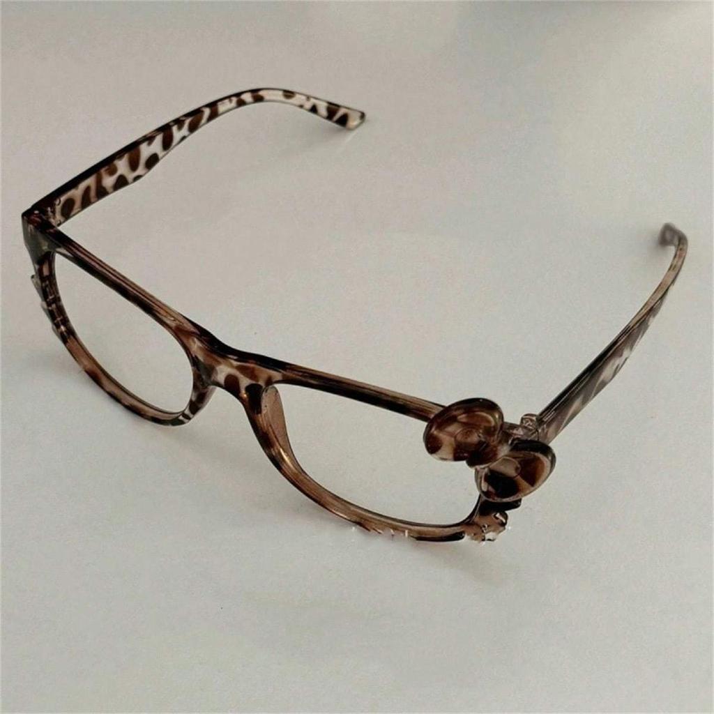 1 Stück Leopardenmuster Randlose Faux-Schildpatt Runde Brille, Ohne Gläser, Niedlich für No-Makeup-Look, Retro & Modisch