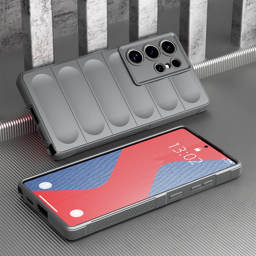 KEYSION Shockproof Matte Case for Samsung S25 Ultra 5G S25+ Plus Anti-skid Soft Silicone Phone Back Cover for Galaxy S24 FE 5G