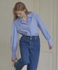NONLOCAL Jane Shirring Blouse - Blue