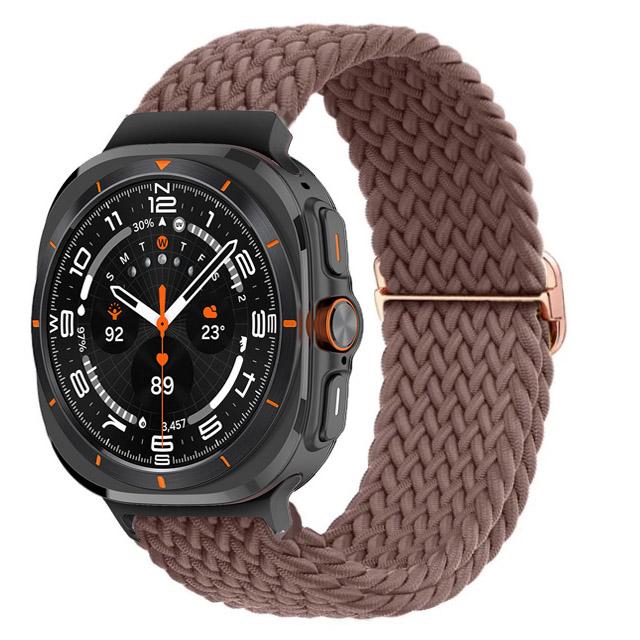 For Samsung Galaxy Watch 7 Ultra Band 47mm Accessories Adjustable Braided Solo Loop Nylon Bracelet Galaxy Watch Ultra Strap 47mm