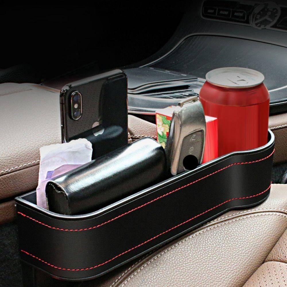 Storage Rack Car Storage Organizer PU Leather Car Cup Holder Car Seat Gap Storage Box  Universal