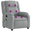 VidaXL Fauteuil de massage inclinable Gris clair Tissu 373548