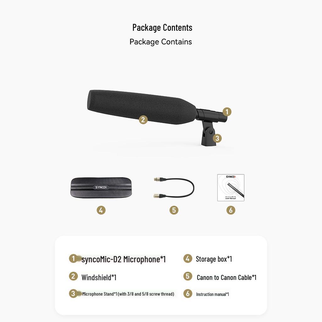 

8-Sound D2 Professional Broadcast-grade Noise Reduction Microphone for Camera, Short Video, and Live Streaming.