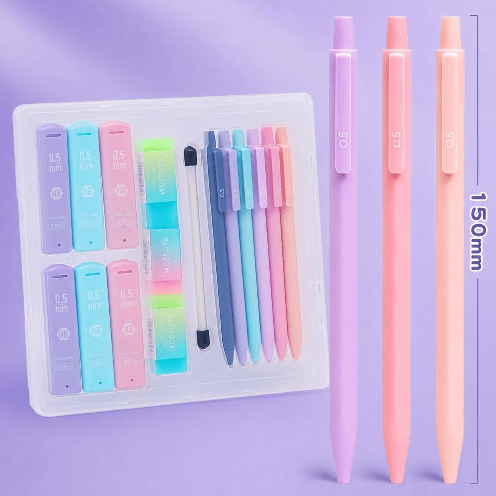 16pcs 0.5/0.7mm Mechanical Pencil Set HB Drafting Pencils Kit Automatic Pencils School Office