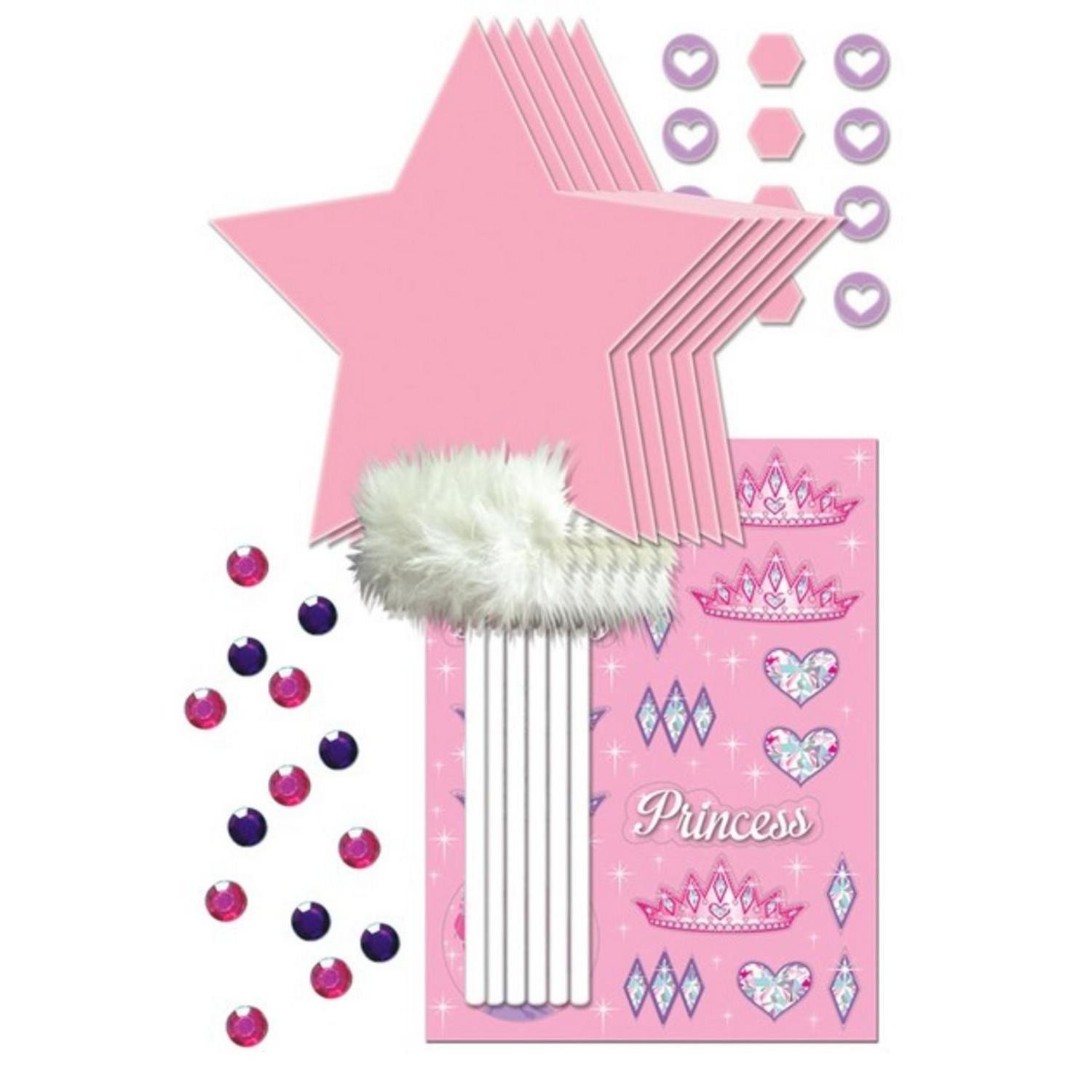 Creative Party Juego de varitas de hadas florales One Size color rosa
