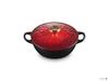 LE CREUSET Disney Mickey Mouse Marmite 18cm Cherry Red with Matte Black and Gold Knobs [Official Japanese Product]