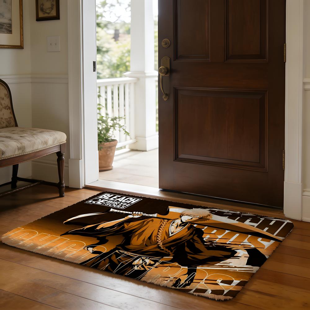 AAnime BBleach Floor Mat Soft Flannel Absorbent Mat Non-Slip Rug Home Bedroom Bathroom