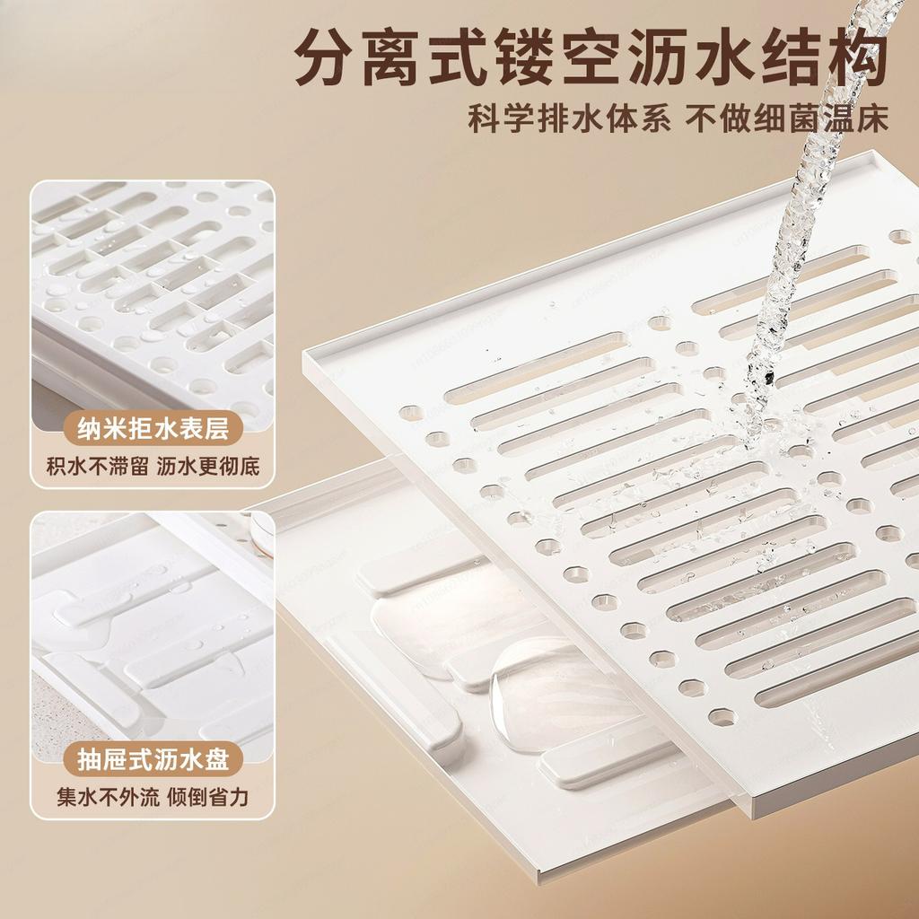 Bottle storage box, tableware storage box, complementary food tools, tableware, dust-proof with lid, drain rack