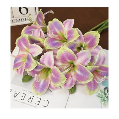 Two Head Silk Orchid Artificial Flower Bouquet with Bendable Stems for Wedding
