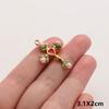 3pc Girl Pendant Hot Pink Oil Dripping Stainless Steel Plant Tree Flower Charm Pendants For Jewelry Making Supplies DIY Keychain