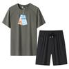 Men's Quick-Dry Fitness Suit: Short Sleeve & Shorts for Marathon Training