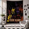 Wall Hanging Tapestry With Custom Name & Text, Five Nights At Freddy’s Decorative Tapestry For Bedroom