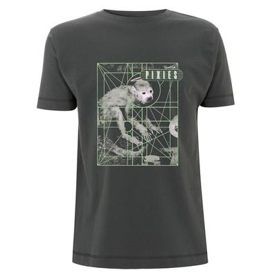 T-shirt unisex Pixies Monkey Grid antracite